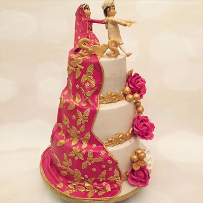 "Wedding Fondant cake - code07 (6 Kgs) - Click here to View more details about this Product
